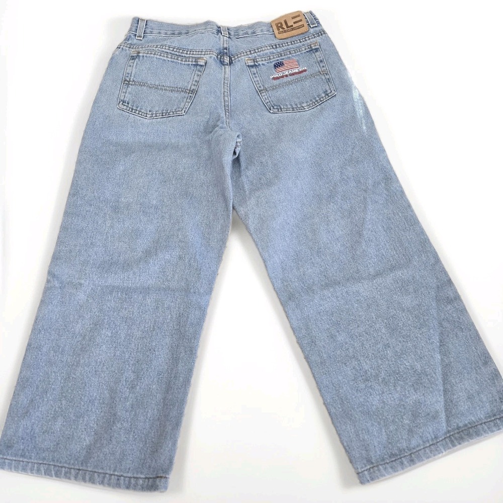 Polo Jeans Co. Ralph Lauren Jeans Boys Size 16 Blue Denim Straight Leg Vintage